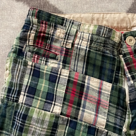 Red Camel Madras Plaid Bermuda Shirts Size 34, 100% Cotton, Vintage Quality Sewn - Picture 2 of 16